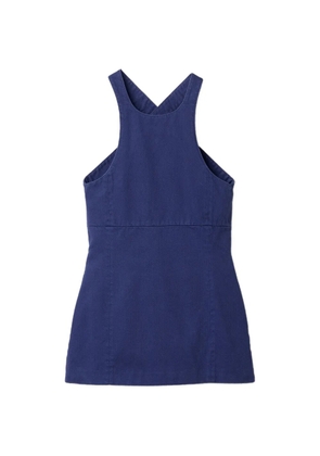 Miu Miu backless logo mini dress - Blue