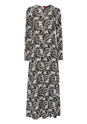 La DoubleJ long-sleeve swing dress - Black