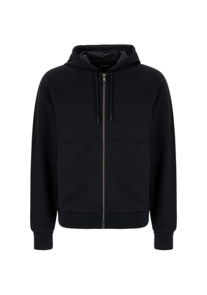 Zegna zip-fastening hooded sweatshirt - Blue