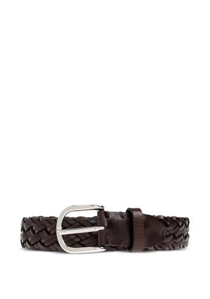 Brioni braided leather belt - Brown