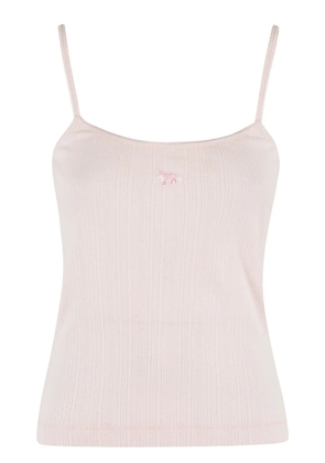 Maison Kitsuné logo-patch top - Pink