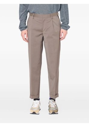 Kolor pleated-cuffed trousers - Brown