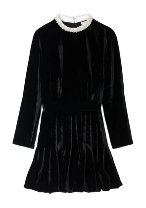SANDRO velvet mini dress - Black