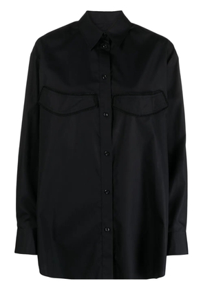 Simone Rocha appliqué-detail side button-fastening shirt - Black