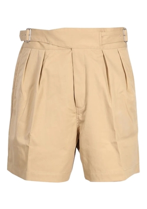 Kenzo belted pleated shorts - Neutrals