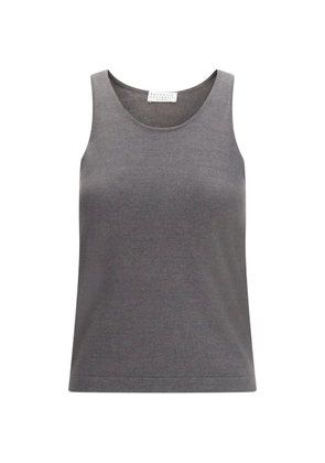 Brunello Cucinelli scoop-neck tank top - Grey