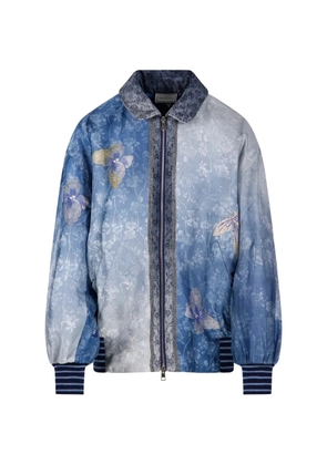 Pierre-Louis Mascia floral-print bomber jacket - Blue