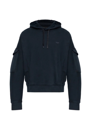 Emporio Armani drawstring hoodie - Blue