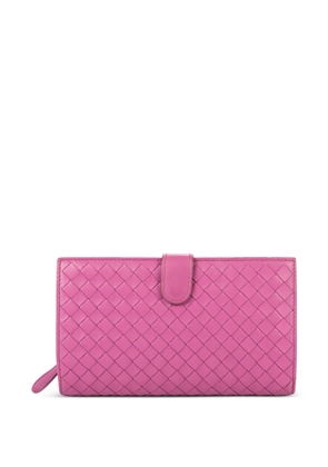 Bottega Veneta Pre-Owned Intrecciato wallet - Pink