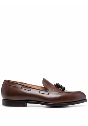 Crockett & Jones tasseled leather loafers - Brown