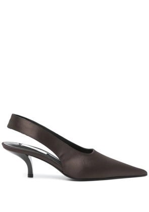 TOTEME 55mm Classic satin pumps - Brown