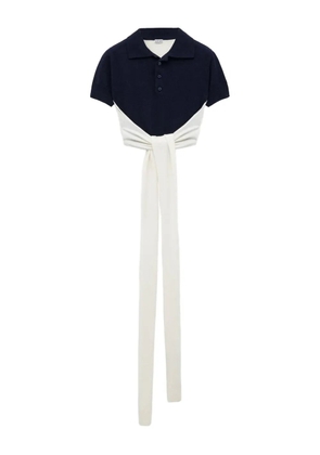 LOEWE knot-detail polo top - Blue