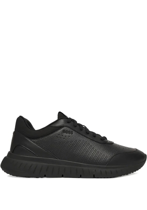 HUGO titanis perforated trainers - Black