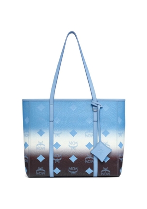 MCM gradation top-zip shoulder bag - Blue