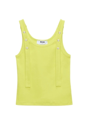 MSGM pearl tie strap top - Yellow