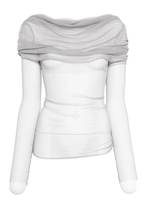 Christopher Esber veiled Top - Grey
