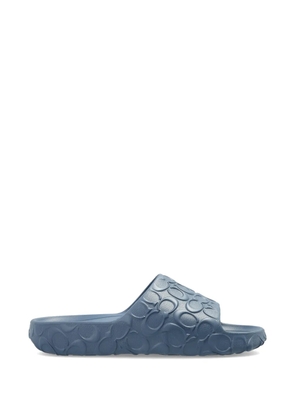 Coach Bay embossed slides - Blue