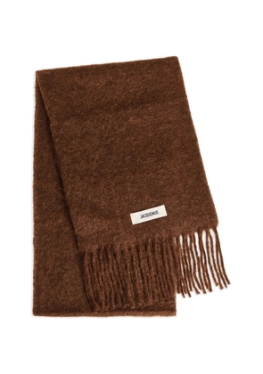 Jacquemus Carro wool-blend scarf - Brown