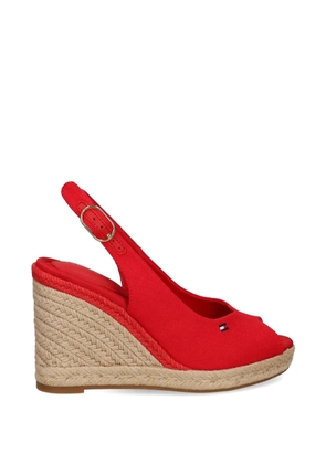 Tommy Hilfiger slingback heeled espadrilles - Red
