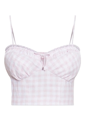 LoveShackFancy Amorana gingham-check top - Pink