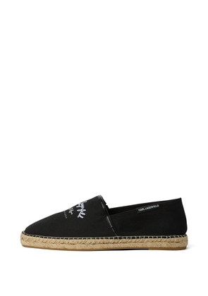Karl Lagerfeld Kamino Riviera embroidery espadrilles - Black
