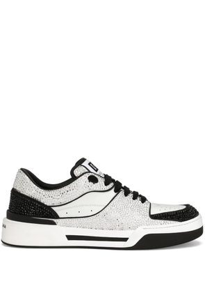 Dolce & Gabbana New Roma rhinestone-embellished sneakers - White