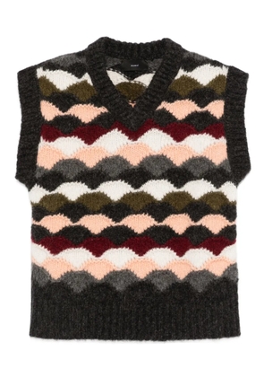 Alanui chevron knitted vest - Green