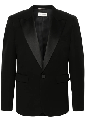 Saint Laurent tuxedo jacket in grain de poudre - Black