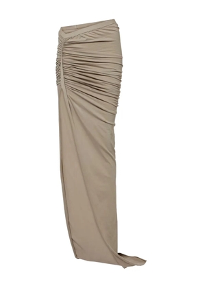 Rick Owens DRKSHDW draped split asymmetric skirt - Neutrals