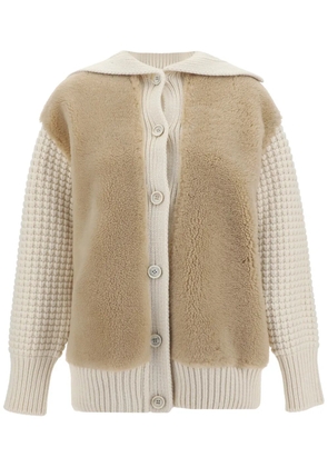Fabiana Filippi shearling cardigan - Neutrals