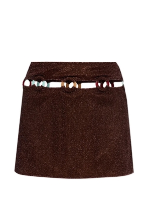 Oséree cut-out mini skirt - Brown