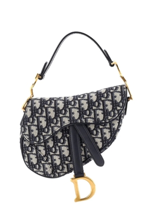 Christian Dior Pre-Owned Saddle Handbag Oblique Canvas Mini shoulder bag - Blue