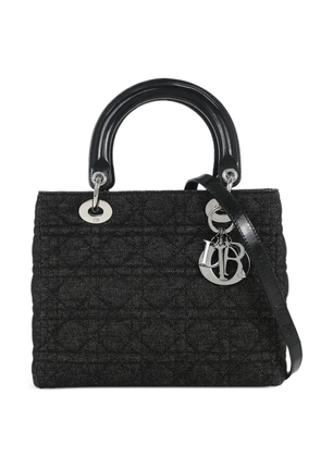 Christian Dior Pre-Owned 2000 medium Lady Dior Cannage tote bag - Black