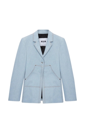 MSGM topstitch pocket denim jacket - Blue