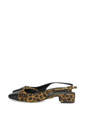 Veronica Beard leopard-print slingback pumps - Brown