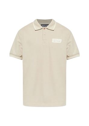 Versace Jeans Couture tipped logo polo shirt - Neutrals