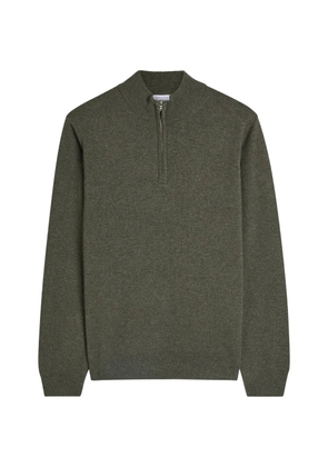 Sunspel zip-up knitted sweater - Green