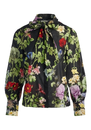 alice + olivia Lloyd floral-print shirt - Black