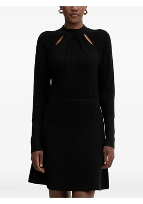 BOSS cut-out long-sleeves mini dress - Black
