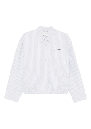 Miu Miu button-up bomber jacket - Grey