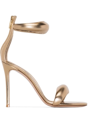 Gianvito Rossi 105mm Bijoux leather sandals - Gold