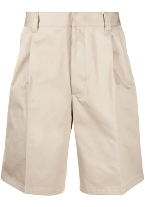 Prada pleated wide-leg shorts - Neutrals