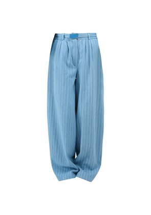 Rowen Rose striped wide-leg jeans - Blue