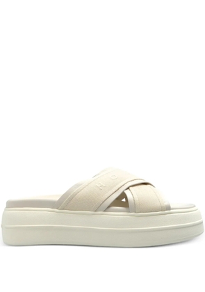 Hogan leather slides - B013 BEIGE