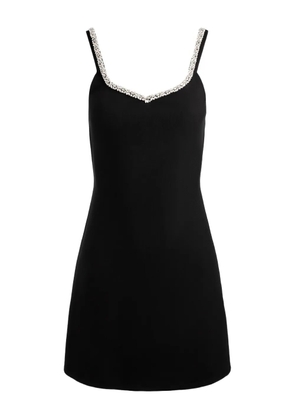 alice + olivia Eve embellished-trim mini dress - Black