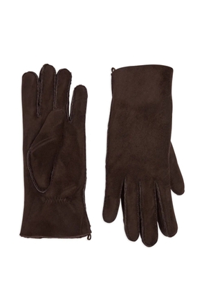 Agnelle Denise leather gloves - Brown