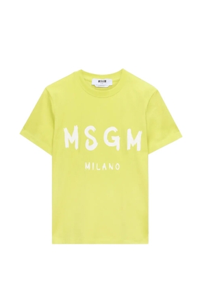 MSGM logo-print T-shirt - Yellow