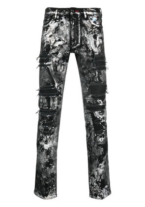 Philipp Plein Rock Star hand-painted skinny jeans - Black