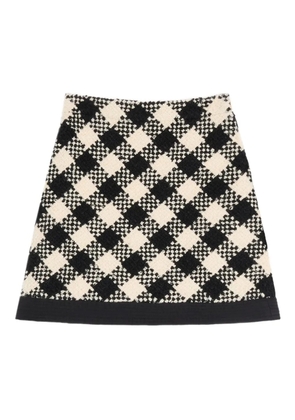 Valentino Garavani Damier tweed mini skirt - Black
