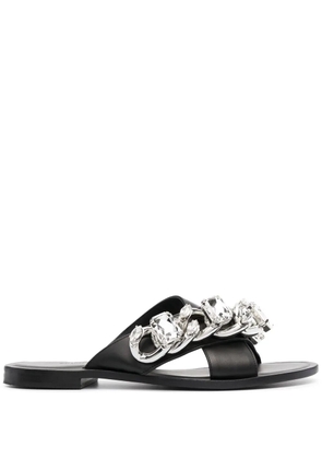 Philipp Plein chunky chain detail sandals - Black